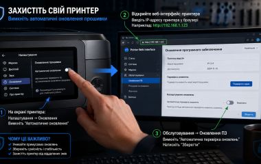 Як вимкнути оновлення прошивки на лазерному принтері або БФП?