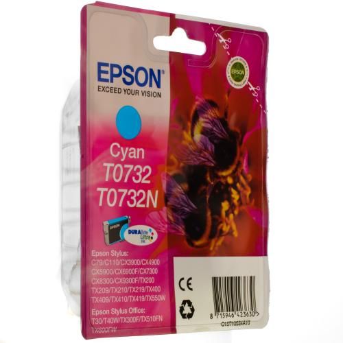 Картридж T07324А/T10524A голубой Epson (C13T07324А10/C13T10524A10)