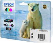 Комплект картриджів 26 чорний, блакитний, пурпуровий, жовтий Epson (C13T26164010)