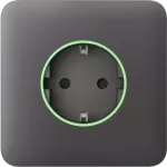 Передня панель для вбудованої розетки Ajax SoloCover (smart) Gray