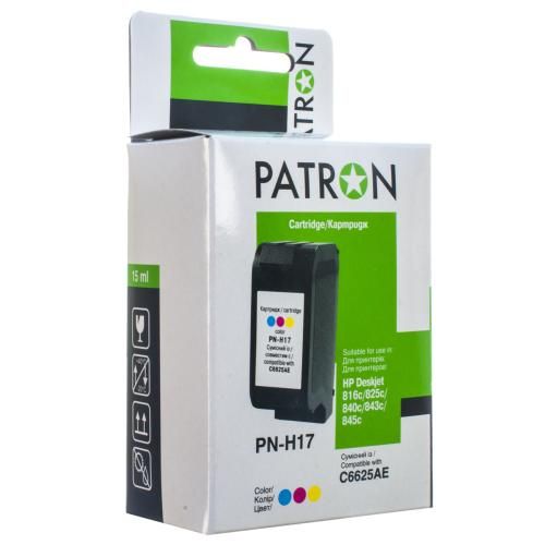 Картридж сумісний HP 17 (C6625AE) 480 арк, триколірний Patron (PN-H17)
