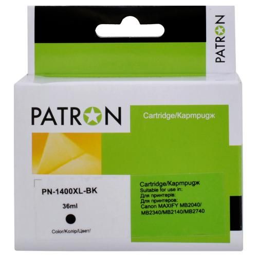 Картридж совместимый Canon PGI-1400BK XL (9185B001) 1200 л, черный Patron (PN-1400XL-BK)