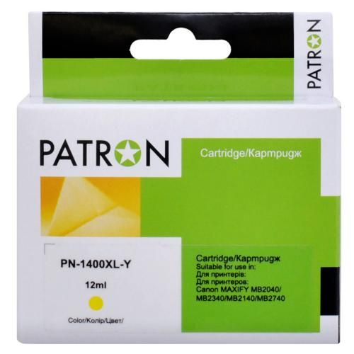 Картридж совместимый Canon PGI-1400Y XL (9204B001) 1000 л, желтый Patron (PN-1400XL-Y)
