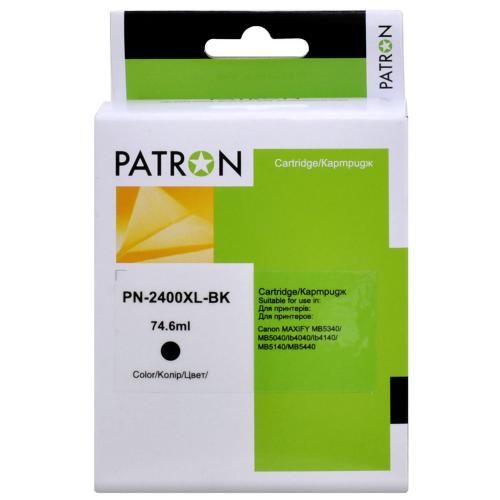 Картридж сумісний Canon PGI-2400BK XL (9257B001) 2500 арк, чорний Patron (PN-2400XL-BK)