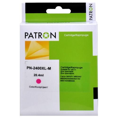 Картридж совместимый Canon PGI-2400M XL (9275B001) 1300 л, пурпурный Patron (PN-2400XL-M)