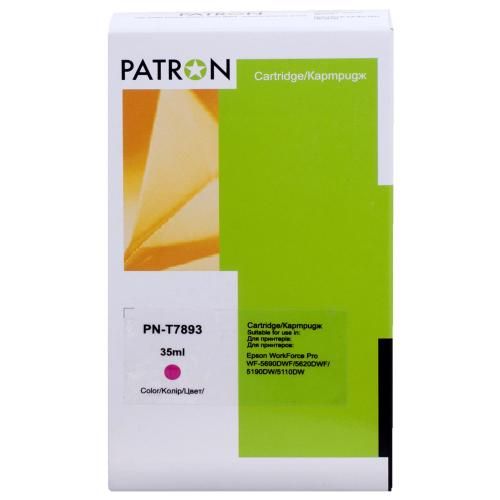 Картридж совместимый Epson T7893 XXL (C13T789340) 4K л, пурпурный Patron (PN-T7893)