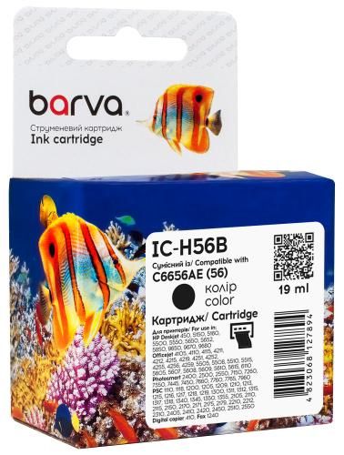 Картридж совместимый HP 56 (C6656GE/C6656AE) 520 л, черный Barva (IC-H56B)