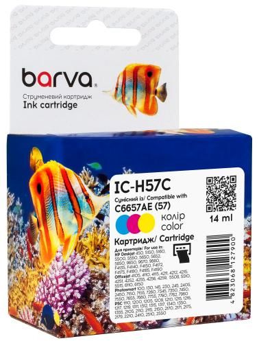Картридж сумісний HP 57 (C6657GE/C6657AE) 280 арк, триколірний Barva (IC-H57C)