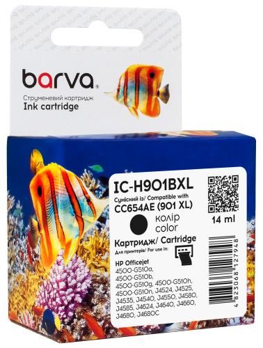 Картридж совместимый HP 901XL (CC653AE/CC654AE) 700 л, черный Barva (IC-H901BXL)