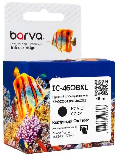 Картридж совместимый Canon PG-460 XL (3710C001) 400 л, черный Barva (IC-460BXL)