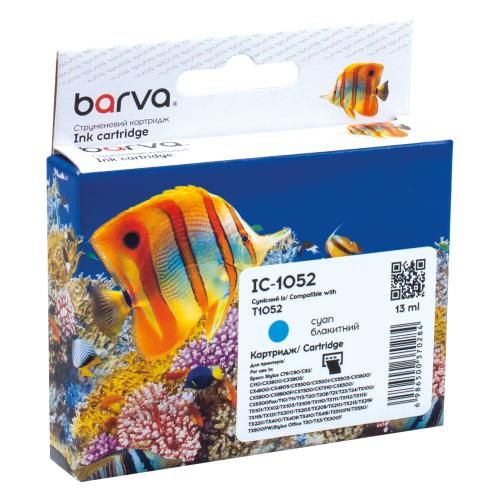 Картридж сумісний Epson T0732/T1052 (C13T10524A10) 360 арк, блакитний Barva (IC-1052)