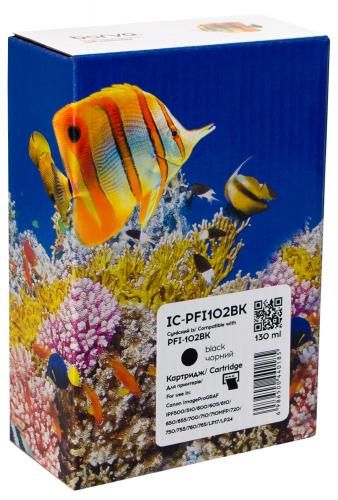 Картридж совместимый Canon PFI-102BK (0895B001) 130 мл, черный Barva (IC-PFI102BK)