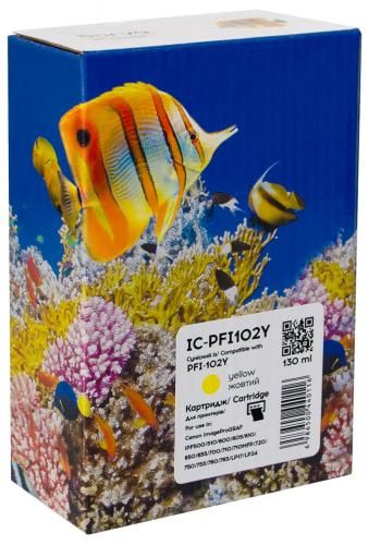 Картридж совместимый Canon PFI-102Y (0898B001) 130 мл, желтый Barva (IC-PFI102Y)
