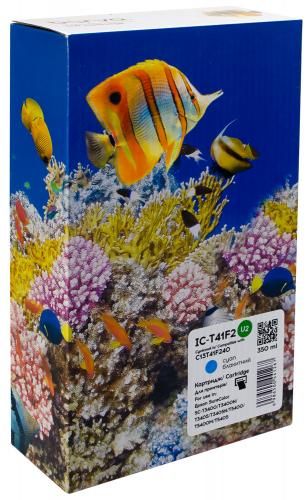 Картридж сумісний Epson T41F2 (C13T41F240) версія U1-U10, 350 мл, блакитний Barva (IC-T41F2)