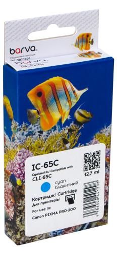 Картридж сумісний Canon CLI-65C (4216C001) 275 арк, блакитний Barva (IC-65C)