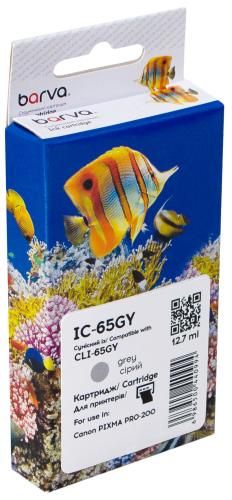 Картридж сумісний Canon CLI-65GY (4219C001) 595 арк, сірий Barva (IC-65GY)