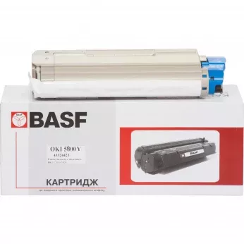 Картридж тон. BASF для OKI C5800/5900 аналог 43324421 Yellow ( 5000 сторінок) (BASF-KT-C5800Y-43324421)