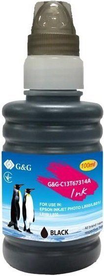 Контейнер із чорнилами G&G для Epson L800 70мл Black (G&G-C13T67314A)