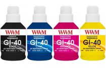 Комплект чорнил WWM GI-40 для Canon G5040/G6040 4х140г BP/C/M/Y Пігментне/Водорозчинне (G40SЕT4)