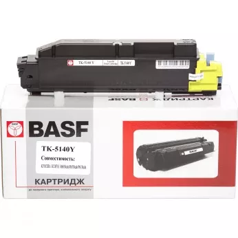 Туба з тонером BASF для Kyoсera Mita ECOSYS M6030cdn/TK-5140 аналог 1T02NRANL0 Yellow ( 5000 сторінок) (BASF-KT-TK5140Y)
