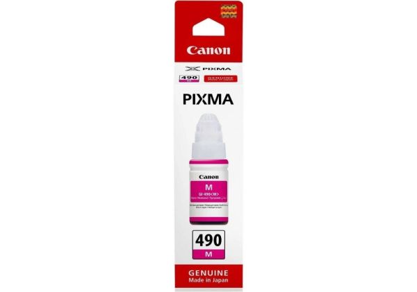 Контейнер с чернилами Canon для Pixma G1400/G2400/G3400 GI-490M 490 70мл Magenta (0665C001)