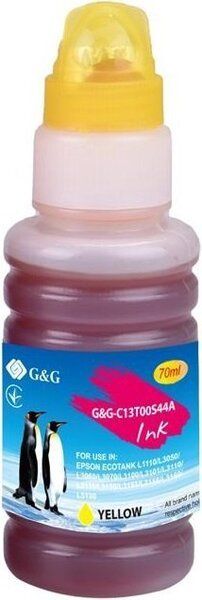 Контейнер с чернилами G&G для Epson L110/L210/L300 70 мл Yellow (G&G-C13T66444A)
