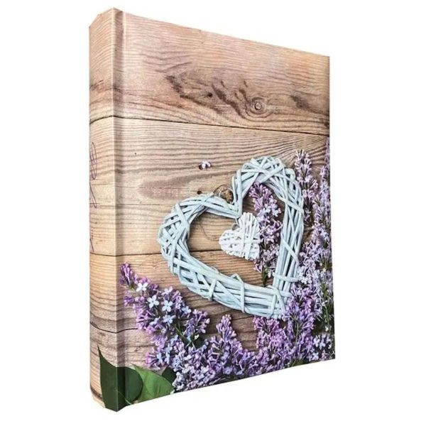 Фотоальбом «LILAC HEART» на 200 фото 10х15 см, ламінований картон, паперові аркуші 9253