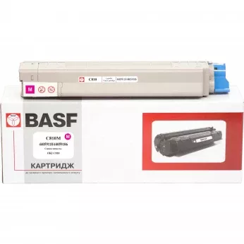 Картридж тон. BASF для OKI C810 аналог 44059118/44059106 Magenta ( 8000 ст.) (BASF-KT-C810M)