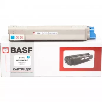 Картридж тон. BASF для OKI C810 аналог 44059119/44059107 Cyan ( 8000 ст.) (BASF-KT-C810C)