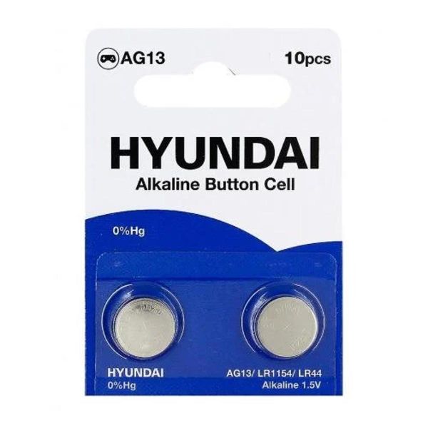 Батарейка таблетка Hyundai AG13 LR1154 LR44 алкалайн