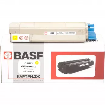 Картридж тон. BASF для OKI C5650/5750 аналог 43872305/43872321 Yellow ( 2000 ст.) (BASF-KT-C5650Y)