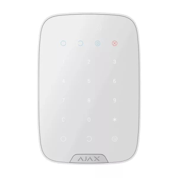 Бездротова сенсорна клавіатура Ajax KeyPad S Plus White