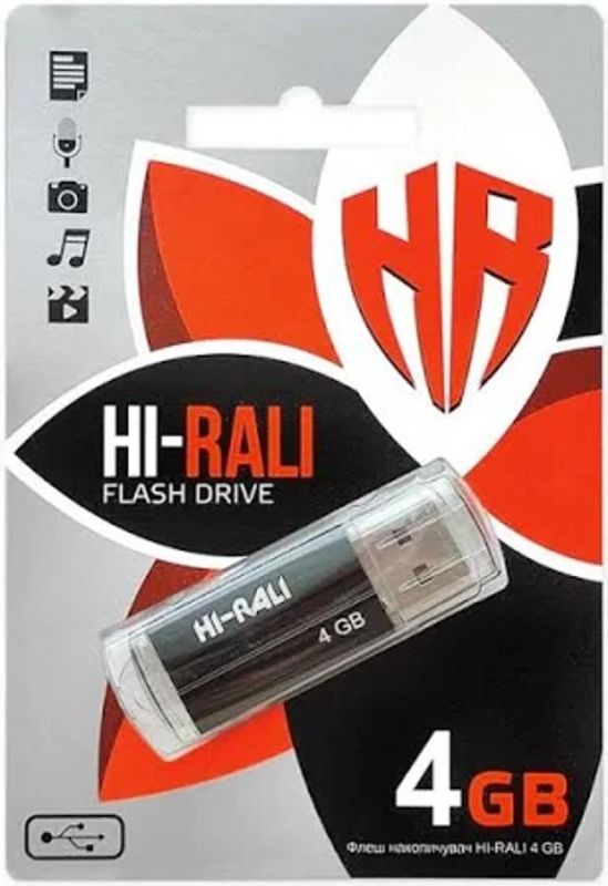 Флеш - карта USB 4GB Hi-Rali Corsair чорний
