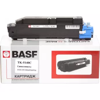 Туба з тонером BASF для Kyoсera Mita ECOSYS M6030cdn/TK-5140 аналог 1T02NRCNL0 Cyan ( 5000 сторінок) (BASF-KT-TK5140C)