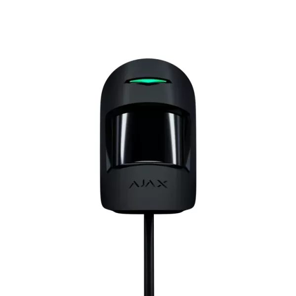 Проволочный датчик движения Ajax MotionProtect Plus Fibra Black с дополнительным микроволновым сенсором.