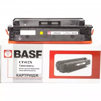 Картридж тон. BASF для HP LJ Pro M452dn/M452nw/M477fdn аналог CF412X Yellow ( 5000 сторінок) (BASF-KT-CF412X)