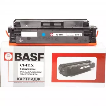 Картридж тонерний BASF для HP LJ Pro M452dn/M452nw/M477fdn аналог CF411X Cyan (BASF-KT-CF411X)