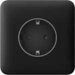 Передня панель для вбудованої розетки Ajax SoloCover (basic) Black
