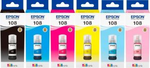 Набір оригінальних чорнил Epson для L18050/L8050 №108 6шт x 70мл B/C/M/Y/LC/LM