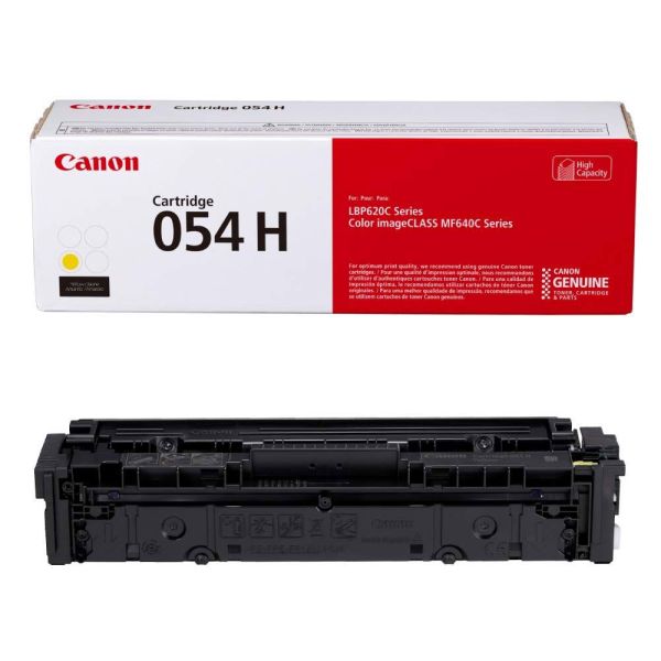 Картридж оригинальный с заправкой Canon 054H для MF641/643/645, LBP-621/623 2300 ст. Yellow (3025C002)