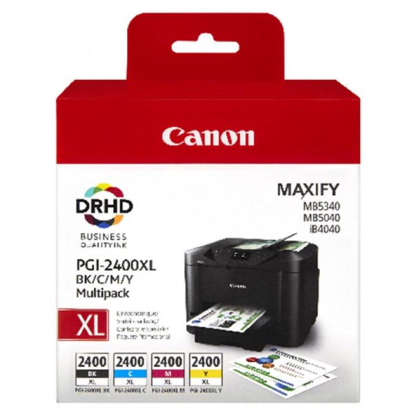 Комплект картриджей PGI-2400 XL черный, голубой, пурпурный, желтый Canon (9257B004)