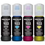 Комплект чорнил PRINTALIST 103 для Epson L3100/3110/3150 4х70г B/C/M/Y водорозчинне (PL103SET)