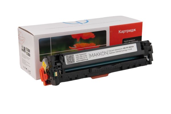 Сумісний картридж MAKKON HP CB540A (125A), Canon 716 black