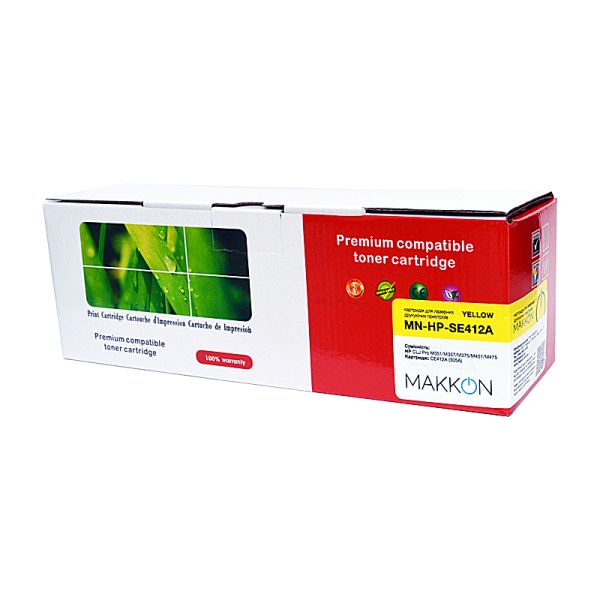 картридж MAKKON совместимый аналог HP CE412A (305A) yellow