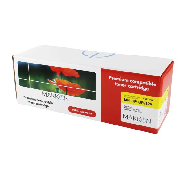 картридж MAKKON совместимый аналог HP CF212A (131A), Canon 731 yellow