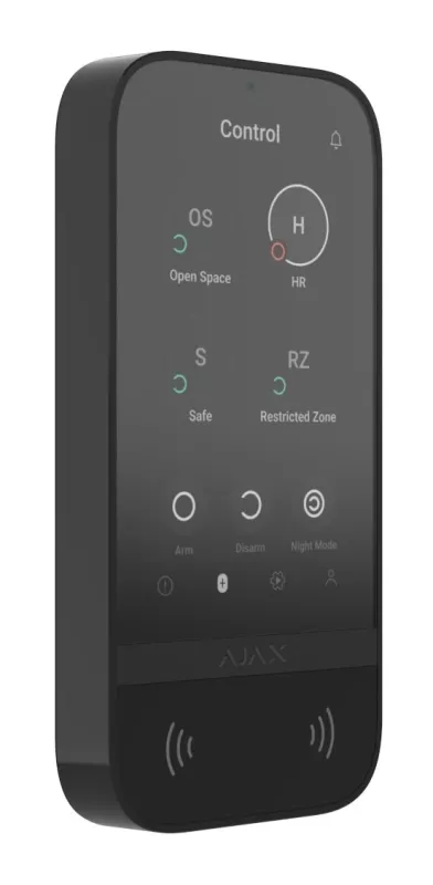 Беспроводная клавиатура с сенсорным экраном Ajax KeyPad TouchScreen White