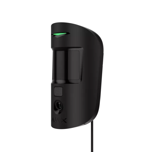 Проводной датчик движения Ajax MotionCam Fibra (PhOD) с поддержкой фотоверификации тревог, функций "Фото по запросу" и "Фото по сценарию" Black