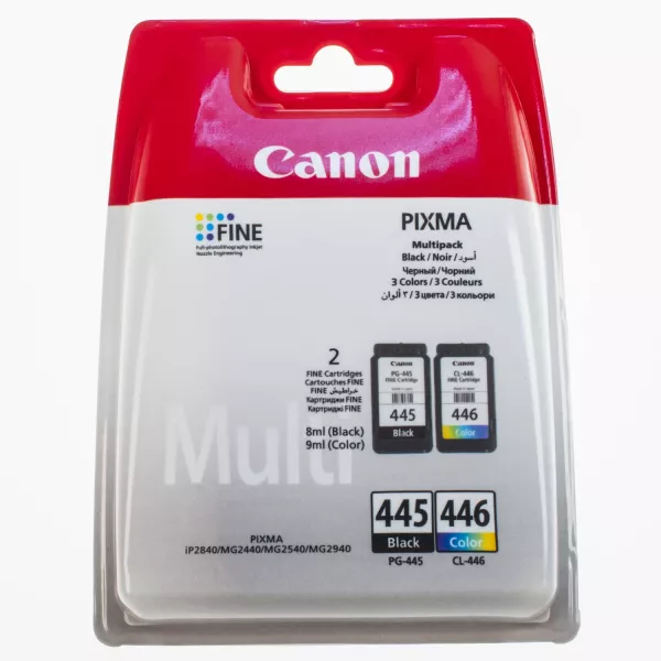 Комплект картридж PG-445 черный + картридж CL-446 цветной Canon (8283B004/8283B008)