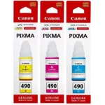 Набір оригінальних чорнил Canon для Pixma G1400/G2400/G3400 GI-490 3шт x 70мл C/M/Y (SET490C/M/Y)