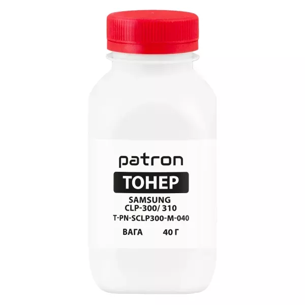 Тонер Samsung CLP-300/CLP-310 флакон, 40 г, пурпуровий Patron (PN-SCLP300-M-040)